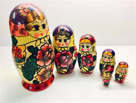 vintage matryoshka nesting dolls